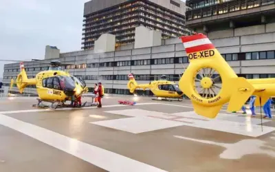 Übernahme von Hubschrauber-Patienten im Krankenhaus