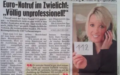 112 ist „nur“ die Polizei, nicht die Rettung oder Feuerwehr!